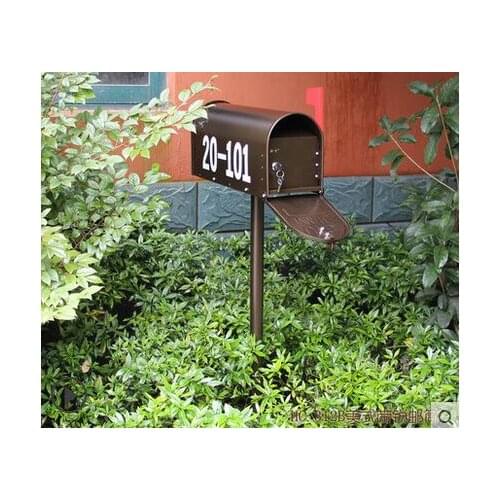 Continental Iron mailbox retro villa outdoor rain customizable American newspaper boxes genuine milk garden post box rain proof