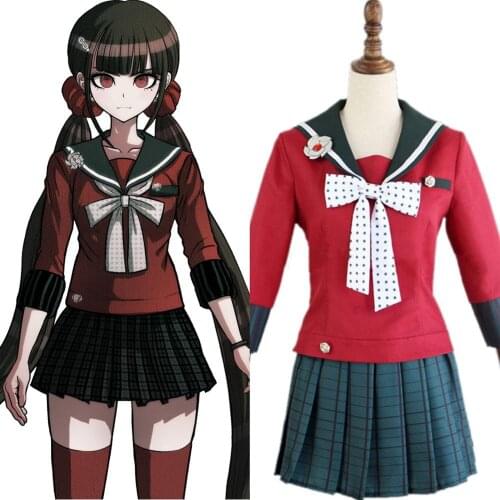 Danganronpa V3 Killing Harmony Cosplay Costume Harukawa Maki Cosplay Women School Uniform Outfit Halloween Carnival Costume
