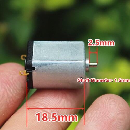 DC 2V-5V 3.7V 9200RPM Micro Mini 030 Electric Motor Small Motor 12mm*15mm Motor 2.5mm Short Shaft DIY Car Boat Toy Model