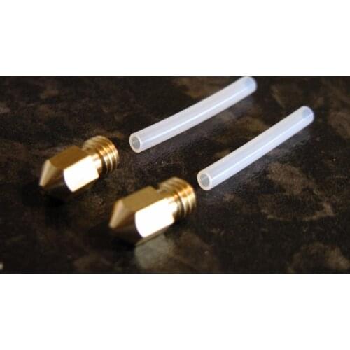 SWMAKER 2pcs* CTC 3D printer nozzle+PTFE tube mk8 extruder Nozzle 0.4mm+1" Ptfe CTC 1.75mm 3D printer part