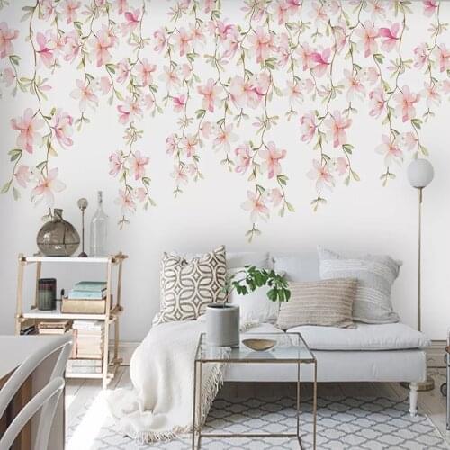Custom 3D Mural Wallpaper Modern Hand Painted Floral Flowers Bedroom Living Room Decoration Wall Painting Waterproof Wallpaper