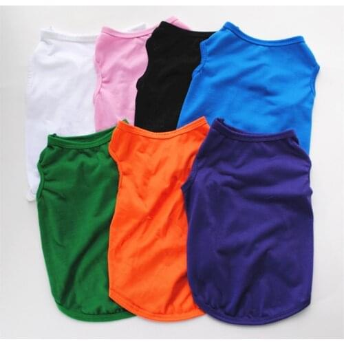 Yorkshire Terrier Clothes Blank Dog Shirts Ropa Verano Perro Chihuahua Clothes For That Terrier Solid Color T-shirt Summer Vest