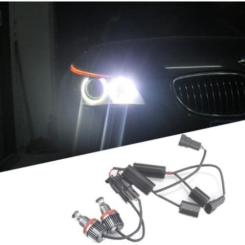 Pair 40W H8 Cree XB-D Chip LED White Halo Ring Angel Eye Bulbs for BMW F01 F02 F03 DRL HALO 09-11 FOR E90 E91 LCI 335i 328i