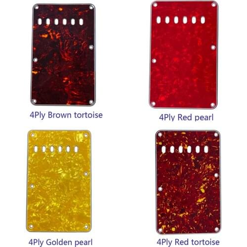 Pleroo Custom Guitar Parts - For US Strat guitar 6 Holes Tremolo Cover Back Plate Guitar Pickguard Scratch Plate