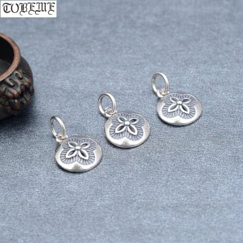 100% 925 Silver Charm 925 Sterling Four-leave Clover Small Pendant DIY Bracelet Charms
