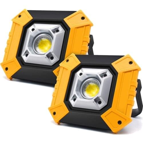 Portable LED Work Light, 30W 1500LM Rechargeable Waterproof COB Flood Lights, Super Bright Job Site Lamp