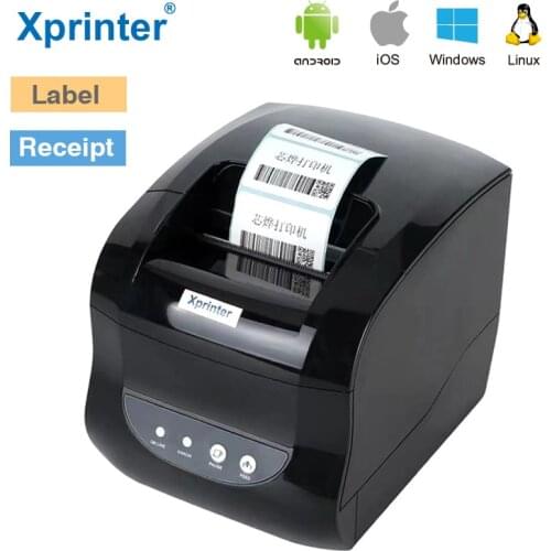 Xprint Thermal Label Sticker Barcode Receipt Bill Printer USB Bluetooth Ticket Printer 80mm For iOS Android Windows XP365B
