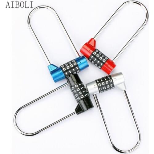 Extended 4-digit Code Lock Cabinet Lock Cabinet Lock Closet Door File Cabinet Shoe Cabinet U-shaped Long Beam Password Padlock