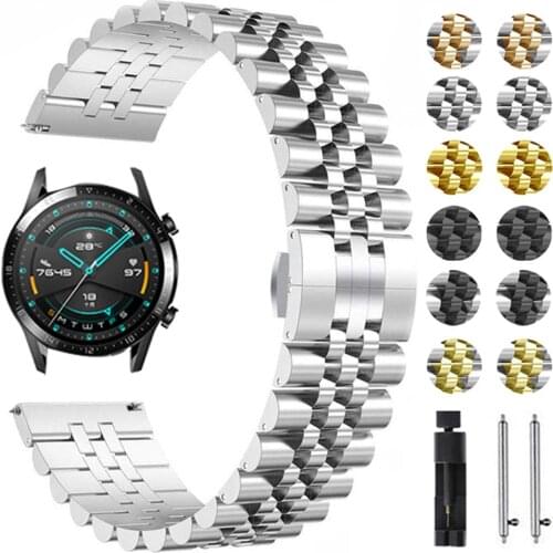Stainless steel Strap For HUAWEI WATCH GT 2 46mm 42mm/GT Band Bracelet for HONOR Magic ES GS Pro 20mm 22mm Metal Wrist Watchband