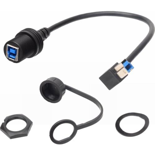 30CM USB 3.0 Type-B Male to Female AUX Panel Mount Printer Extension Cable 1FT For External Hard Drives, Printers,Scanners VOIP