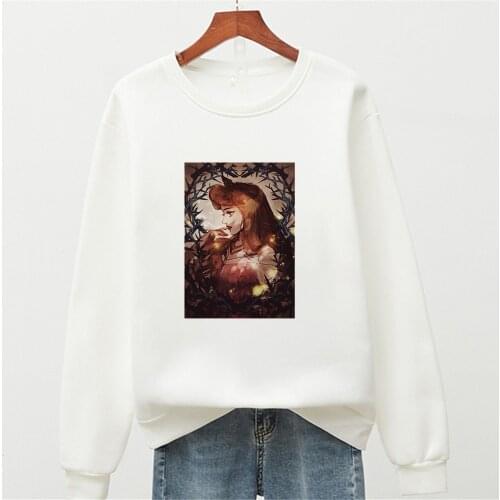 Disney Sweatshirt Oversized Streetwear Kawaii Print Beautiful Princess Hoodies Pullovers Graphic Girls Top Dropship Shirts