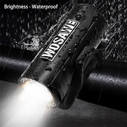 WOSAWE Waterproof Head Bicycle Lights LED Lamp Beads Flashlight With 4 Modes Torch USB Cycling Rechargeable Bike Accessories