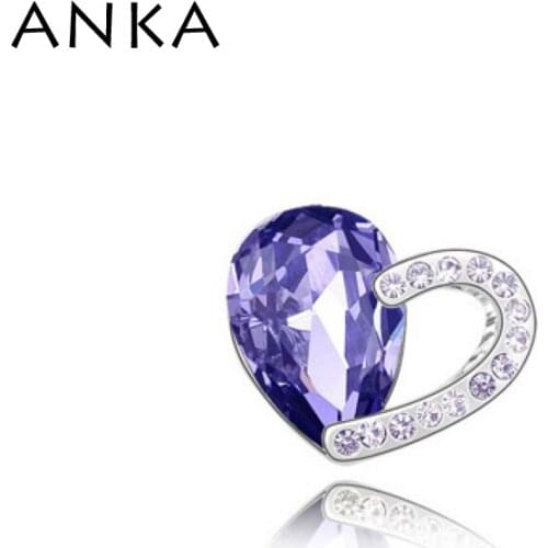 ANKA Women Heart Cystal Brooches Hijab Brooch Holiday Sale Christmas Gift Womans Crystal Brooch Crystals from Austria #86406