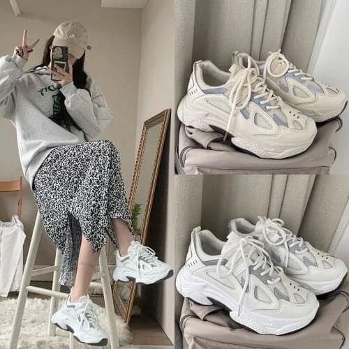 Womens Sports Platform Reflective Running Footwear 2021 Spring Summer Breathable Casual Tennis Basketball Flats AC-02