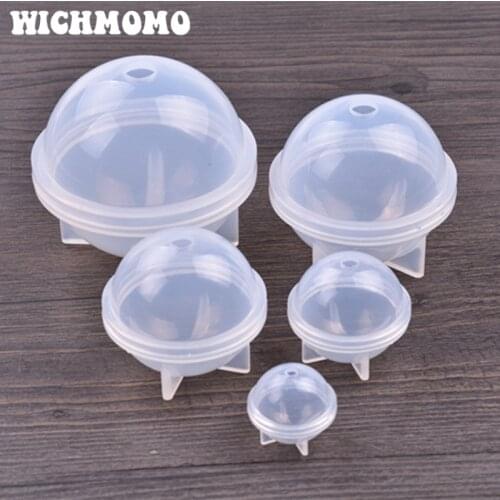 2019 New 1PCS 20-60mm Sphere Craft DIY Transparent UV Resin Liquid Silicone Combination Molds for DIY Making Finding Accessories
