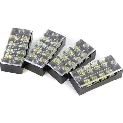 1PCS TB-2504 Suyep 4 Positions Dual Rows 600V 25A Wire Barrier Block Terminal Strip copper