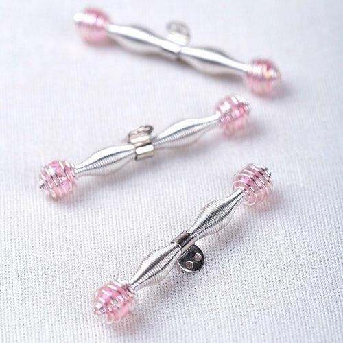 10pcs Blank Pink Stretch Hair Clips Bendiable Spring Firm Grip for baby hair clips barrettes