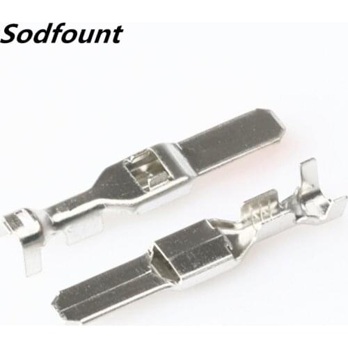 100pcs H62 brass tinned 4.8mm automotive terminal Automotive connector male terminal DJ614B-4.8×0.8B long type