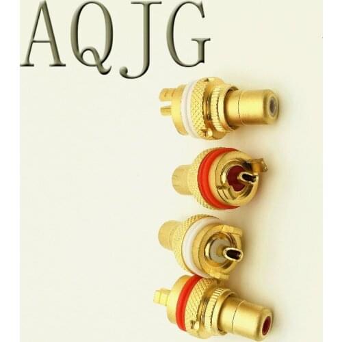 100PCS USA CMC 805 Placer gold plated/Copper plating/Guy platinum plating fever RCA socket audio signal terminal RCA Female jack