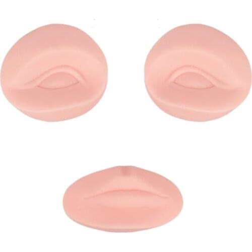 3D Practice Skin Permanent Makeup Tattoo Eye Lip Practice Skin Mannequin Eyebrows and Mouth Mold Replacement Parts