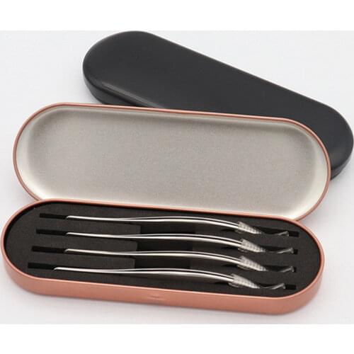 Portable eyelash tweezer storage box lash tweezers case Makeup Bag Protective Brushes Pencil Eyeliner Case Organizer