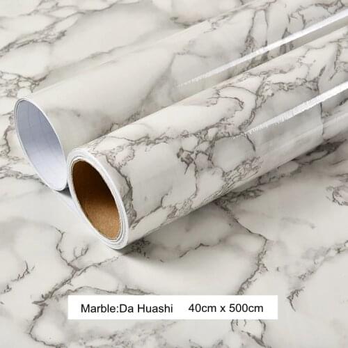 5M Self-Adhesive Wallpaper Sticker Vinyl Film Marble Sticker For Bathroom Kitchen Cabinets Desktop Home Decor Waterproof Sticker