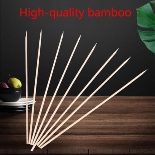 50pcs Bamboo Skewers Barbecue BBQ Kebab Sticks Party Buffet Food Disposable Pick
