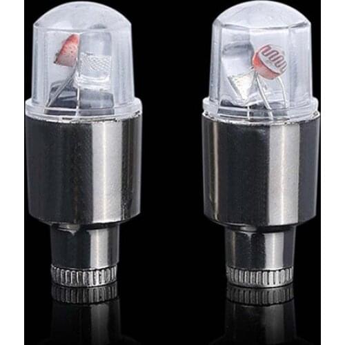 80% Hot Sale 4 Pcs Bike Car Motorcycle Wheel Tire Tyre Valve Cap Spoke LED Flash Light Lamp Bicycle Lights Bike Accessories