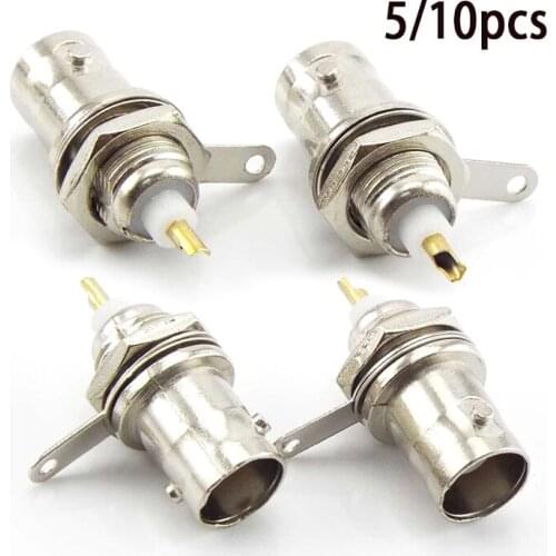 BNC Female Socket Solder Connectors Chassis Panel Mount Coaxial Cable For Welding Machine Parts Monitor Accessories M