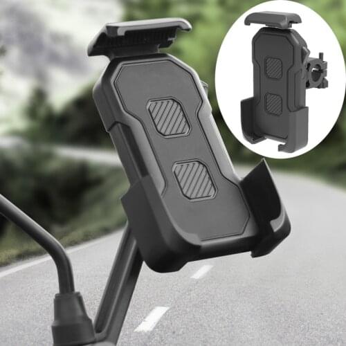 Bike Motorcycle Phone Holder 360 Rotation Bicycle Phone Handlebar Mirror Mount Bracket GPS Bicycle Phone Stand For iphone Huawei