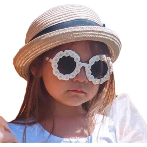 Kids Cute Sunflower Shaped Sunglasses Children Shiny Daisy / Rhinestone / Letter / Pearl UV Protection Eyewear