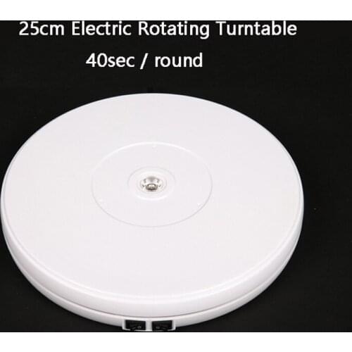 FALCONEYES PH360 10" 25cm Led Light 360 Degree Electric Rotating Turntable for Photography Display,Max Load 10kg