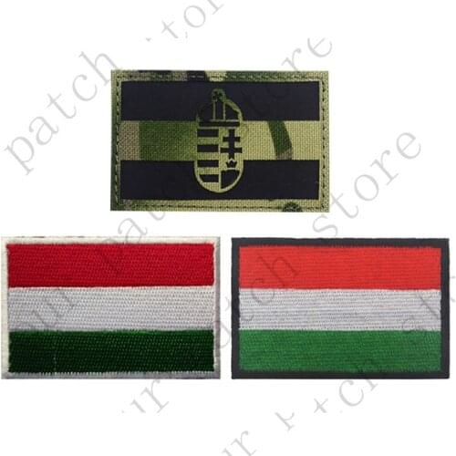 IR Multicam Hungary Spain Flag Magyarország 2x3.14 IFF Infrared Tactical Touch Fastener Patch Military Hook Loop Badge
