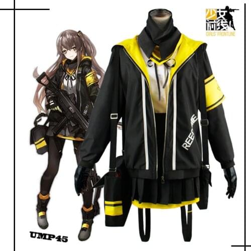 Hot Game Girls Frontline Ump45 Ump9 Cosplay Costume Battle Unifrom Full Set For Christmas outdoor field training combat uniform