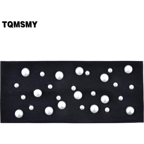 TQMSMY Hot sale women pearl yoga hair band solid color sport sweat lady headband popular female hair accessories women TMFD11