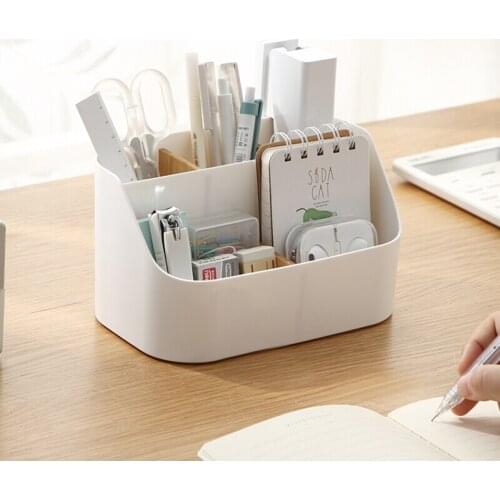 Desktop organizer Remote control plastic storage box make up organizer box Sundry receive Creative design brush holder makeup
