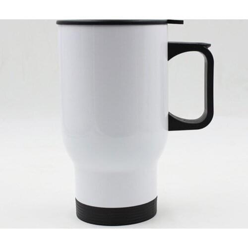 Stainless Steel White Travel Blank Sublimation Mug For Heat Press Printing 450ml Thermos Cup