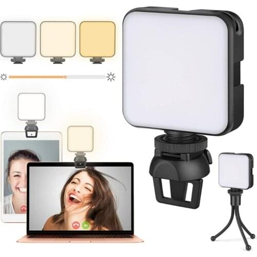 28EA Upgraded New Video Conference Lighting Kit Dimmable Color Monitor with Suction Cup Webcam Lighting for Remote Working