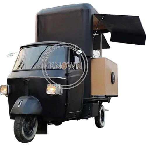 Piaggio Ape Mobile Street Food Cart Snack Truck Electric Coffee Vending Trailer Van for Sale Supporting Customize