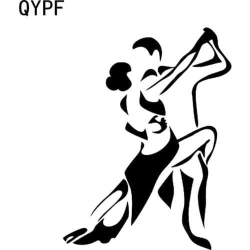 QYPF 11.1*14.7 Interesting Dancing Fitness Decor Car Sticker Silhouette Accessories Vinyl C16-2070