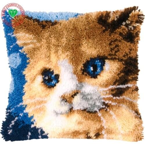 Needlework Craft Diy embroidery Patchwork carpet embroidery stitch thread embroidery cushion throw crochet pillowcase stitch mat