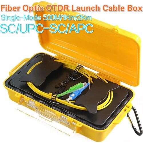 SC/UPC-SC/APC Single-Mode 500M/1KM/2KM OTDR Dead Zone Eliminator,Fiber Rings ,Fiber Optic OTDR Launch Cable Box 1310/1550nm