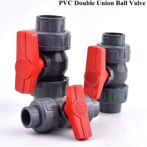 ID 20~110mm PVC Pipe Union Ball Valve Garden Watering Irrigation System Water Tube Connector Aquarium Fish Tank Joint Fittings