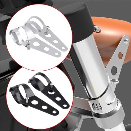 Universal Motorcycle Headlight Mount Bracket 27-36mm 38-48mm Fork Ear Chopper Headlamp Holder Clamp Adjustable Motor Fork Mount