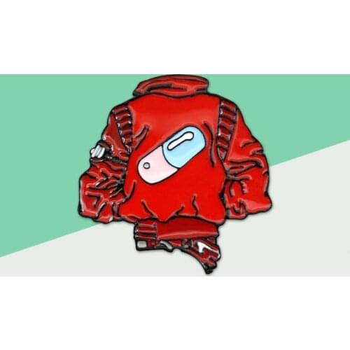 Personalized Creative Pins Red Pill Pins Medicine Overcoat Dressed Model Clothes Enamel Brooch Accessories Badge For Friends