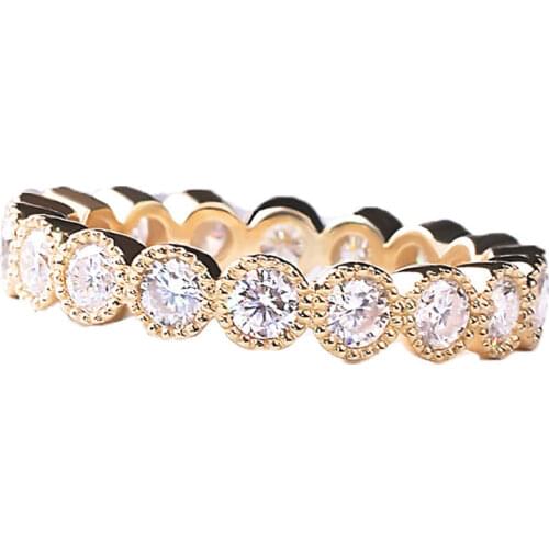 Unique Multiple Small Round Womens Ring Sterling Silver 925 Exquisite Elegant Cute Wedding Engagement Luxury Party Gift Jewelry