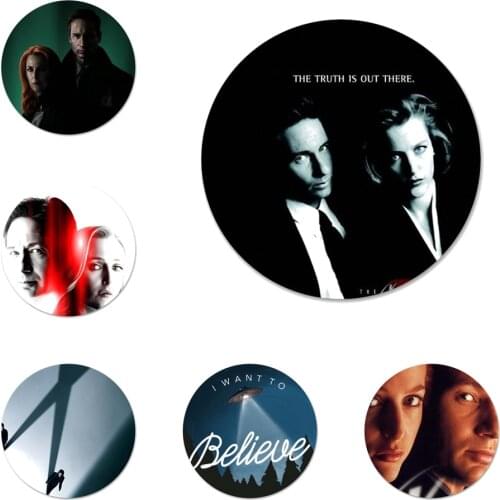 58mm The X Files Icons Pins Badge Decoration Brooches Metal Badges For Backpack Decoration