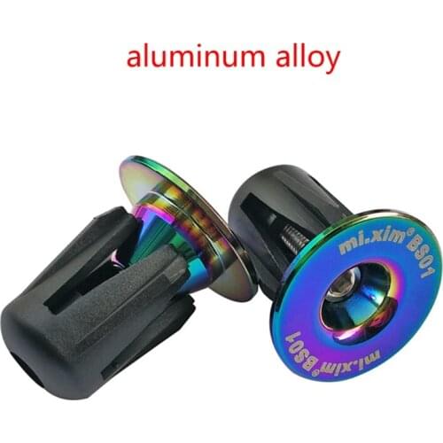 1 Pair Aluminum Bicycle Bike Handlebar Grips Handle Bar Cap End Plugs Stoppers for Mountain Road MTB Cycling Parts