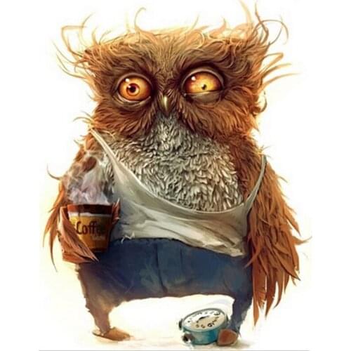 3D Diamond Painting Cross Stitch Pattern 5D Diamond Embroidery Owl Mosaic Kit Resin Full Drill Home Decor DIY Needlework Crafts