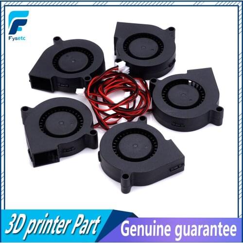 5pcs 5015 50mm 12V DC Blow Radial Cooling Fan Sleeve Bearing for Electronic Prusa I3 MK3 3D Printer Parts VS Ball Bearing